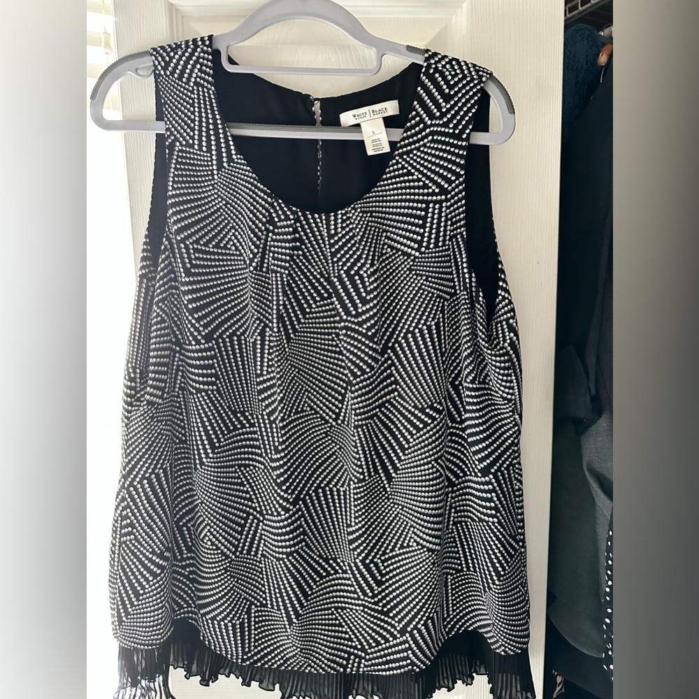 Black and white dress tank
